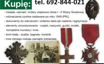 Kupię medale, ordery wojskowe, stare zdjęcia, znaczki pocztowe