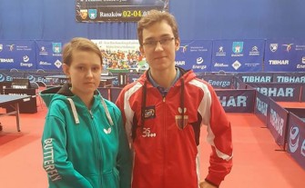 Tenis stołowy: Kuba Masłowski z Karoliną Pęk w ćwierćfinale Mistrzostw Polski Seniorów