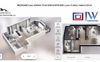 Dzień otwarty na SUPER CENE! Mieszkanie 42m2. Zawada/Myślenice