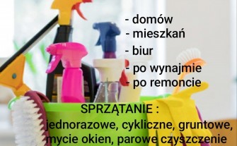 Sprzątanie Myślenice Dobczyce Świątniki Górne okolice