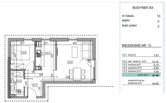 Nowa super CENA! MIESZKANIE 2 pok. 41,40m2