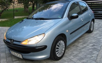 Śliczny !! Peugeot 206 1.4 5drzwi KLIMA,PANORAMA! 146tys Piękny kolor!