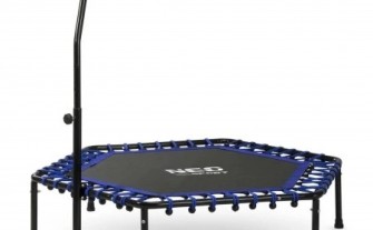 Trampolina Fitness z Uchwytem - Niebieska