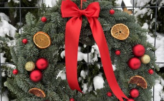 Wianki żywa choina na drzwi