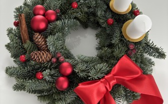 Wianek świąteczno adwentowy żywy