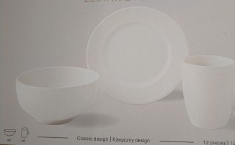 Zestaw porcelanowy dla 4 osób