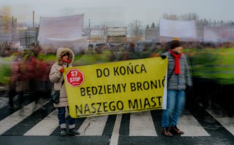 Przeciwnicy S7 zatrzymali ruch na zakopiance. To ostatni protest przed zakończeniem konsultacji społecznych
