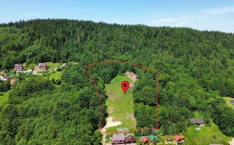 Widokowa działka budowlana 1,3 ha w Pcimiu