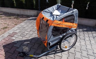 Przyczepka rowerowa dla zwierząt VIDAXL + uchwyt do roweru.