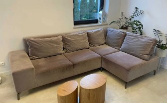 Narożnikwelur plamoodporny – stan bardzo dobry