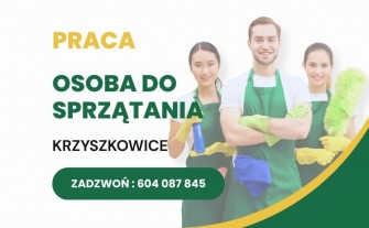 Sprzątaczka/Sprzątacz w Krzyszkowicach - 2/3 etatu